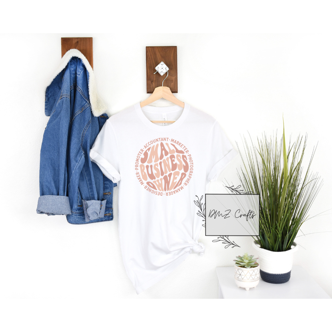 Pink Circle Small Business Owner T-Shirt
