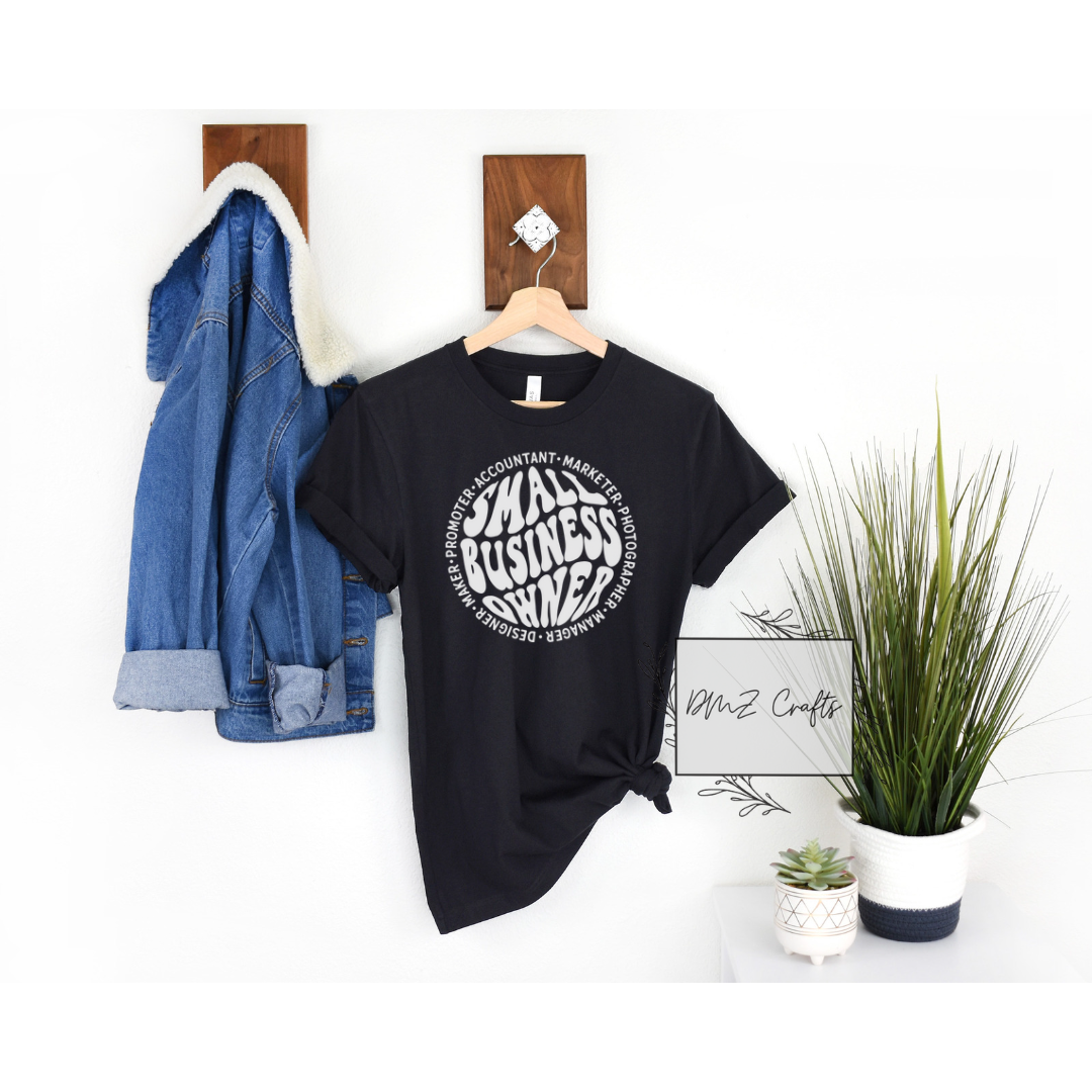 Light Circle Small Business Owner T-Shirt