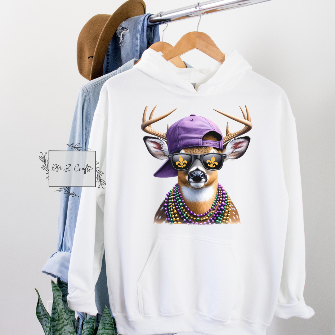 Mardi Gras Deer Hoodie