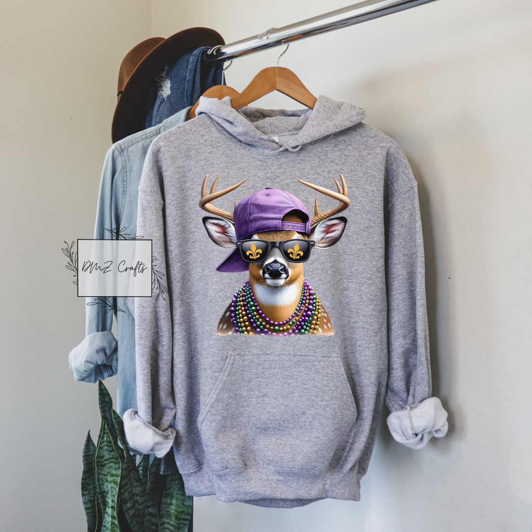 Mardi Gras Deer Hoodie