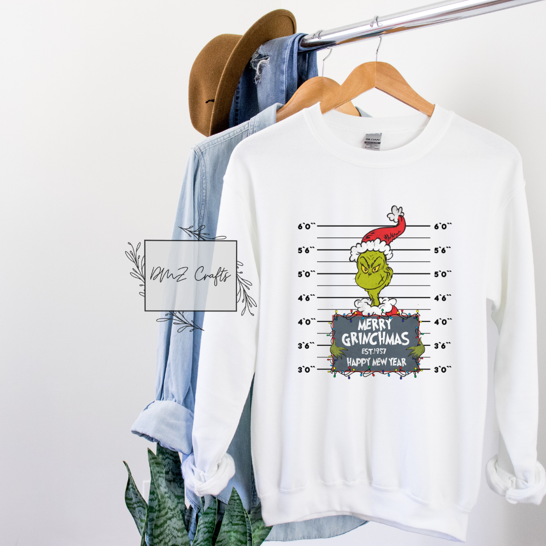 Grinch Mugshot Sweatshirt