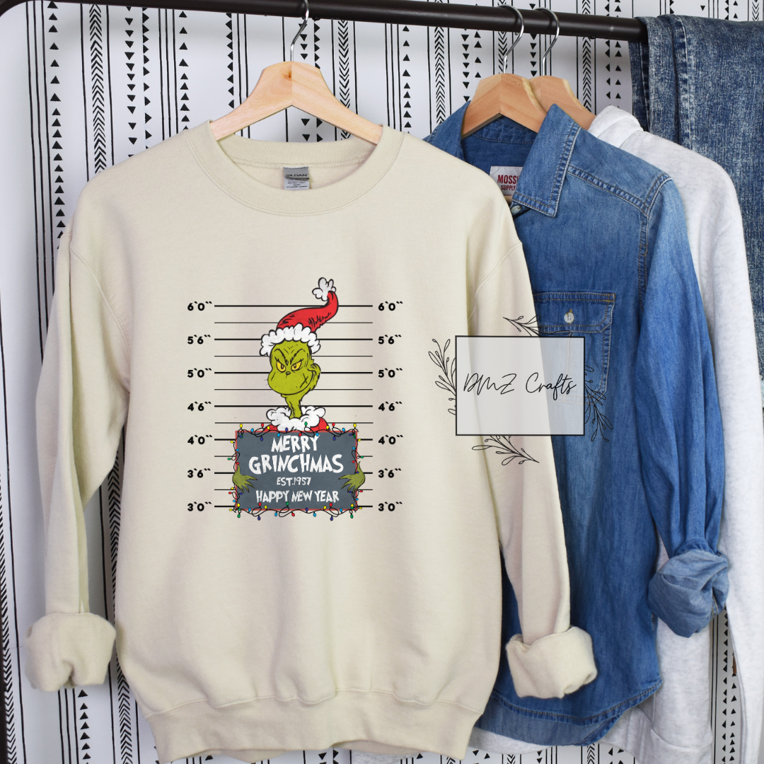 Grinch Mugshot Sweatshirt