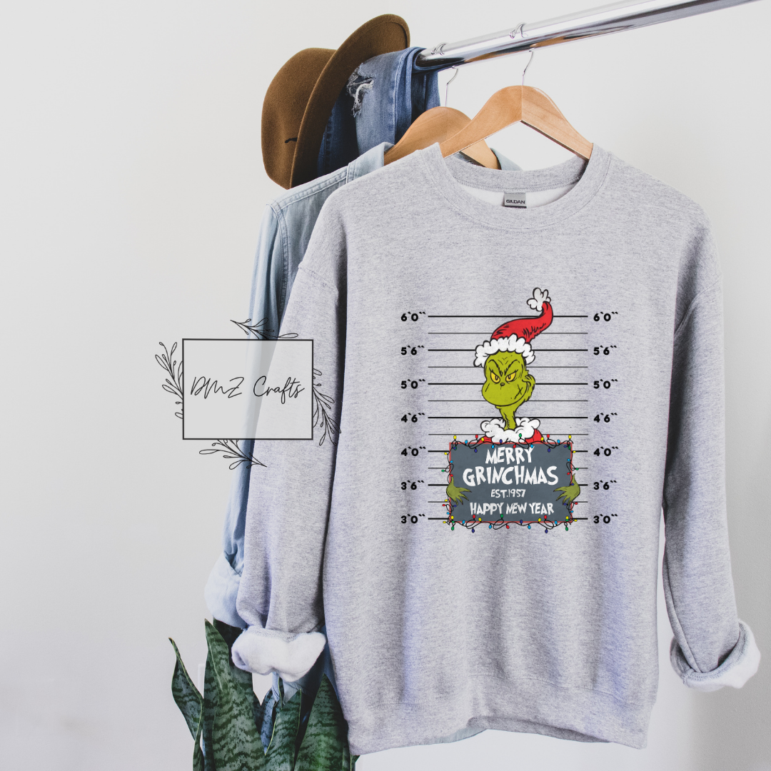 Grinch Mugshot Sweatshirt