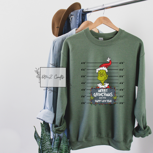 Grinch Mugshot Sweatshirt