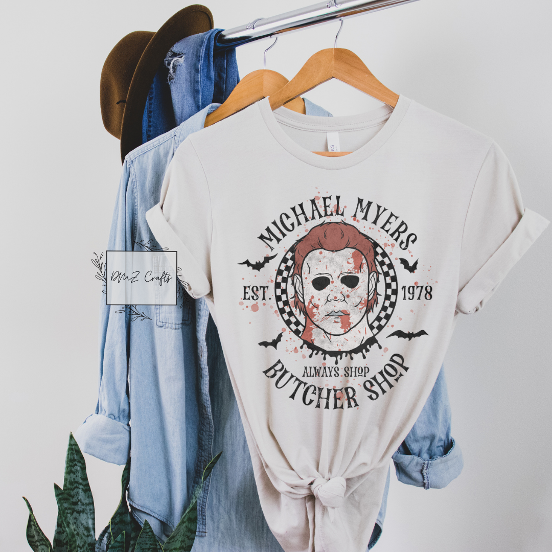 Light Michael Myers Butcher Shop T-Shirt