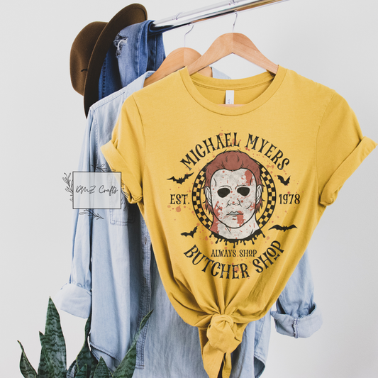 Light Michael Myers Butcher Shop T-Shirt