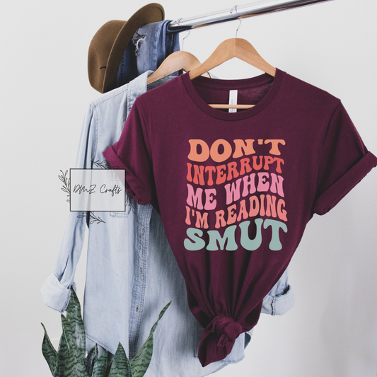 Don't Interrupt Me When I'm Reading Smut T-Shirt