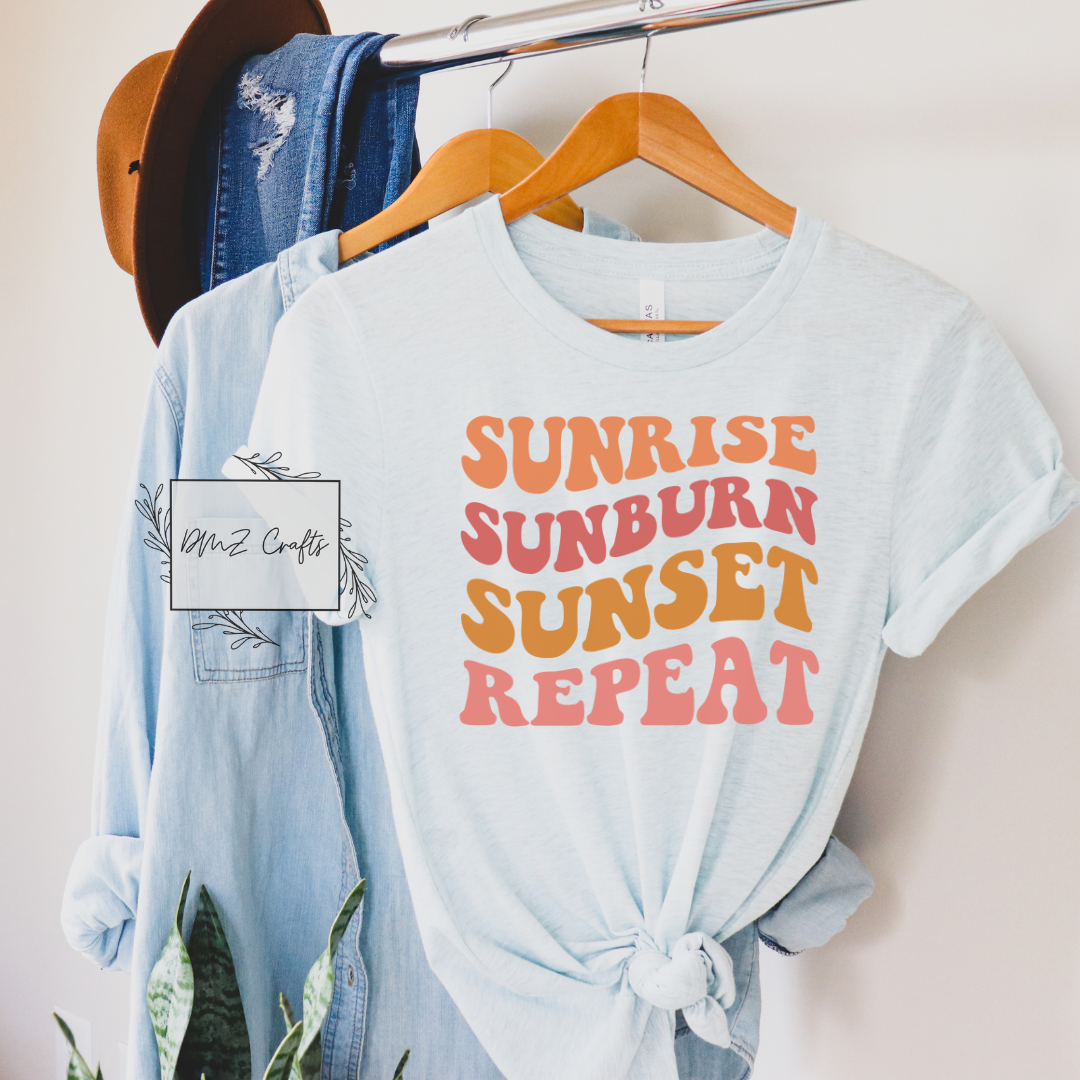 Sunrise Sunburn Sunset Repeat T-Shirt