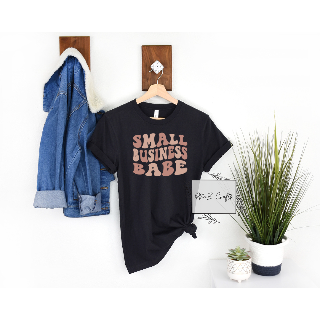 Pink Small Business Babe T-Shirt