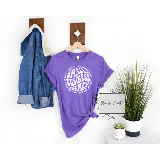 Light Circle Small Business Owner T-Shirt