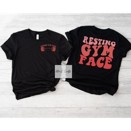 Ombre Resting Gym Face T-Shirt