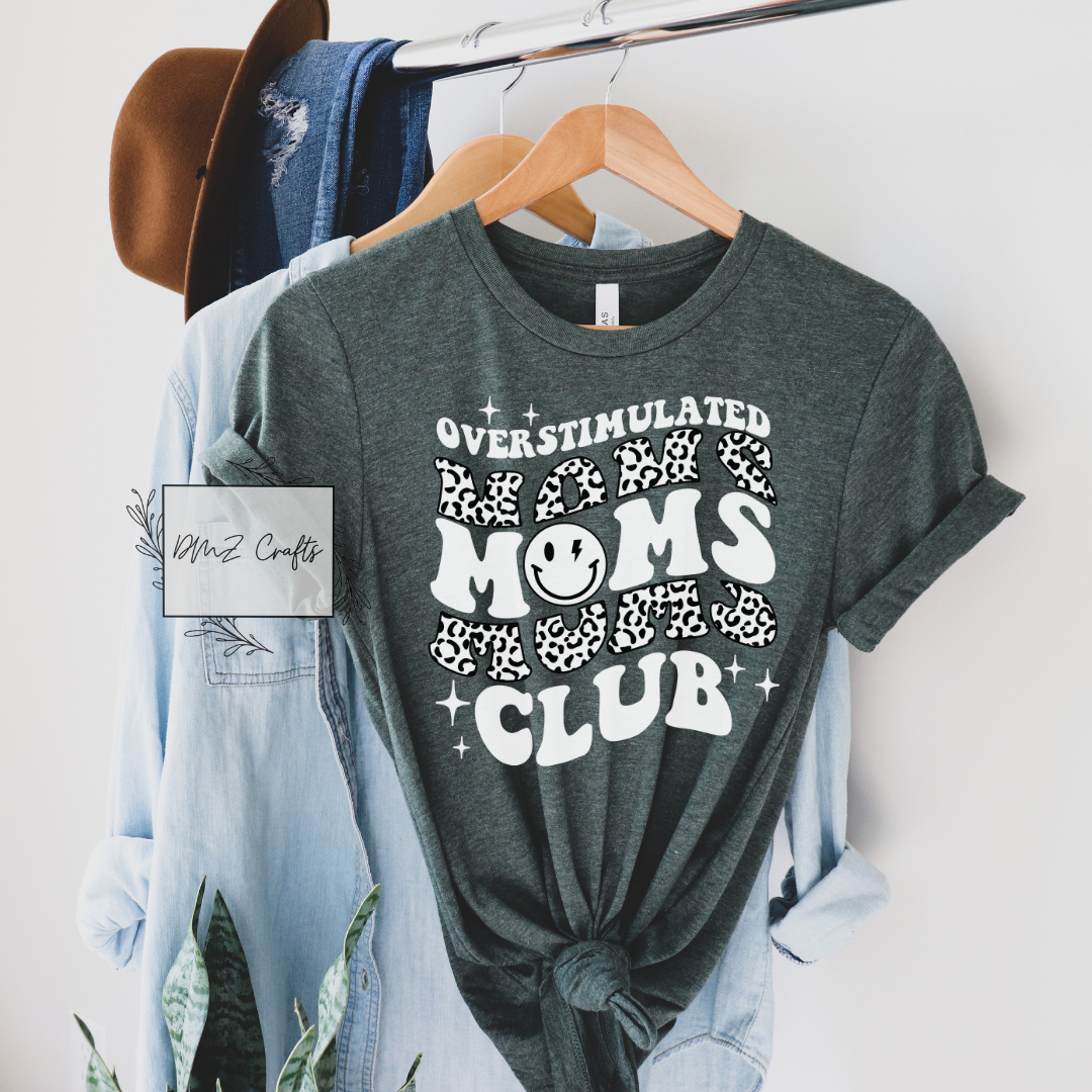 Light Overstimulated Moms Club T-Shirt